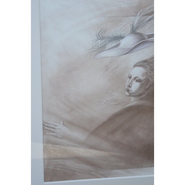 Set of Two Charcoal and Pencil Drawings For Sale - Image 4 of 10