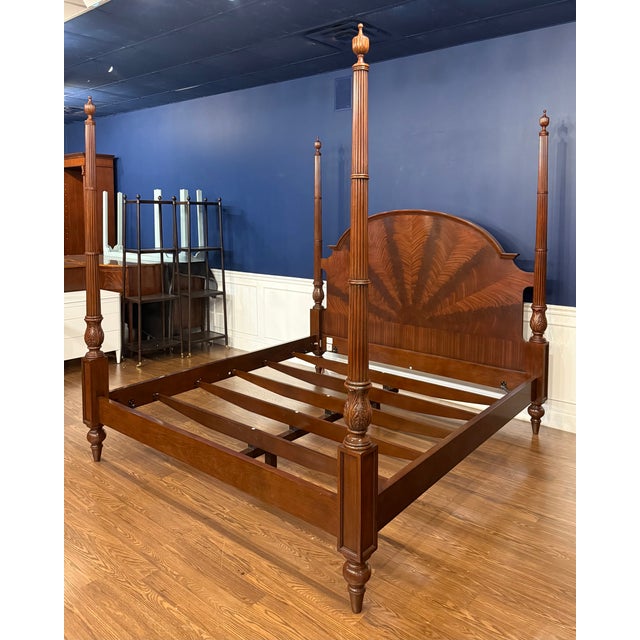 Traditional King Size Mahogany Poster Bed by Leighton Hall - Showroom Sample For Sale In Atlanta - Image 6 of 14
