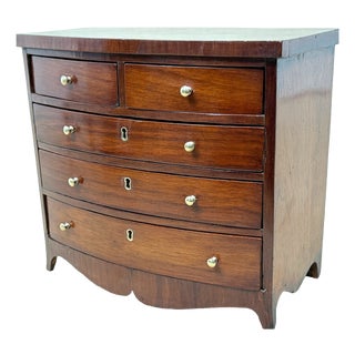 Victorian Miniature Bowfront Chest, 1860s For Sale