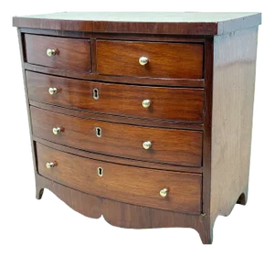 Victorian Miniature Bowfront Chest, 1860s