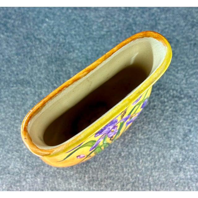 Ceramic Antique Hand Painted Porcelain Vase For Sale - Image 7 of 8