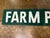 Vintage Large Wooden Green & White Farm Produce Sign For Sale - Image 9 of 12