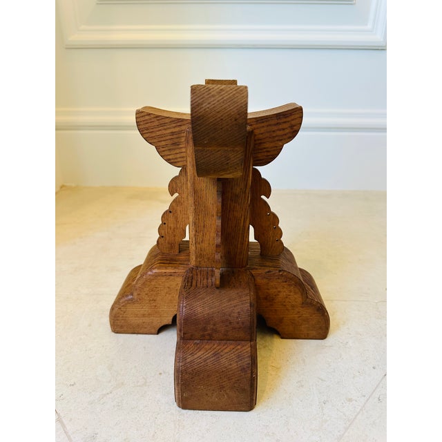 Vintage 1970’s Carved Wood Plinth For Sale - Image 9 of 13