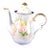 1950s Signed Hand Painted Teapot With Pink Flowers For Sale