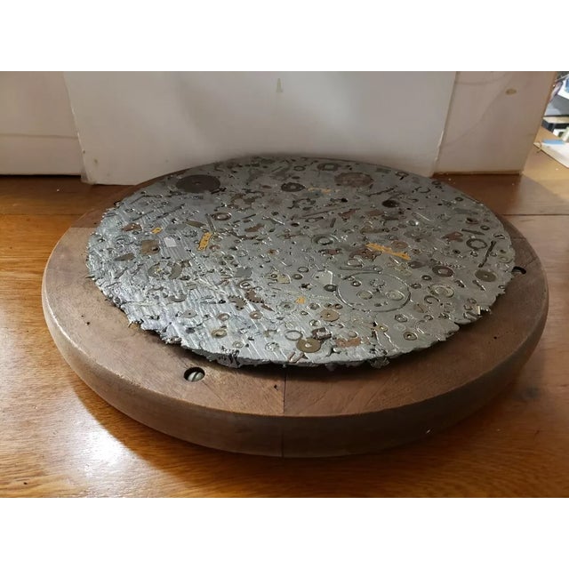 Mid 20th Century 1960s American Brutalist Mixed Media Found Object Mechanical Components Assemblage Wall Plaque Art For Sale - Image 5 of 9