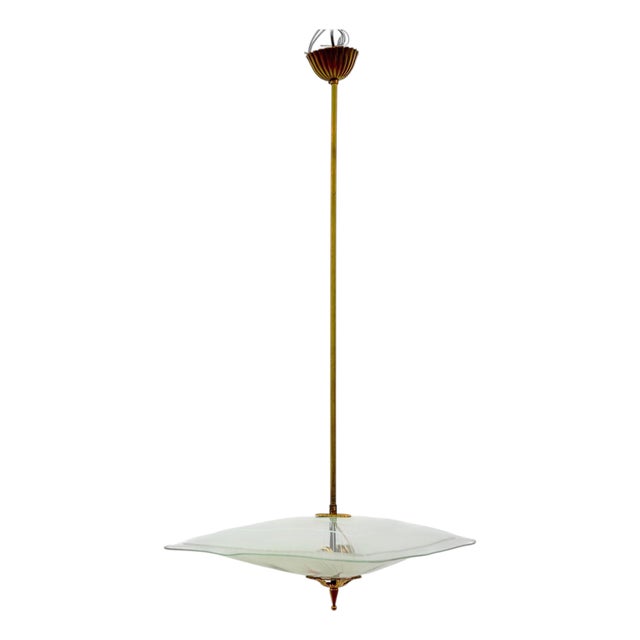 Pendant Light in the style of Pietro Chiesa for Fontana Arte, 1940s For Sale