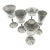 1970s St. Louis Crystal "Apollo Gold" Stemware - 20 Pieces (4 Complete 5-Piece Place Settings) For Sale