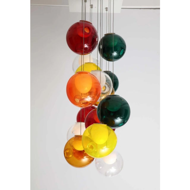 Yellow 28:16 Bocci Ball Pendant Chandelier. For Sale - Image 8 of 12