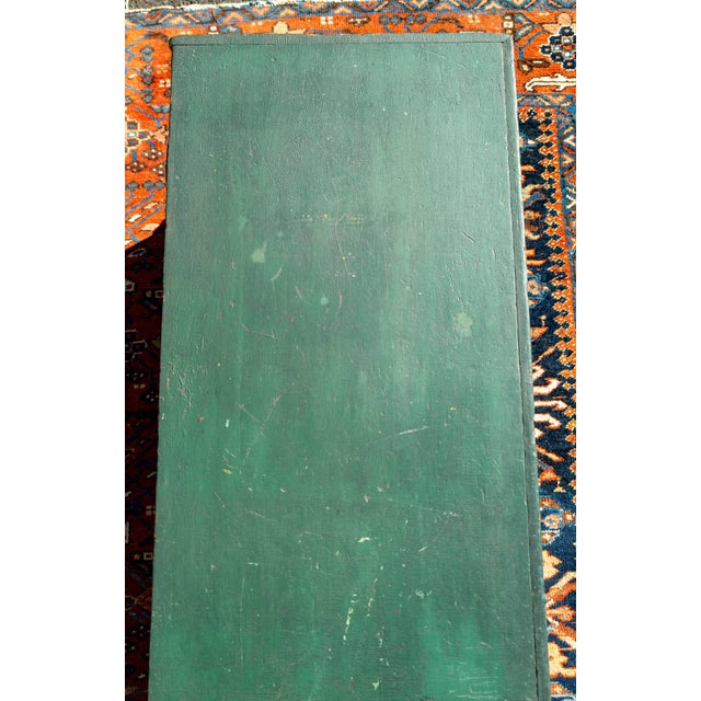 19th Century American New England Pine Blanket Chest in Old Green Paint For Sale - Image 13 of 18