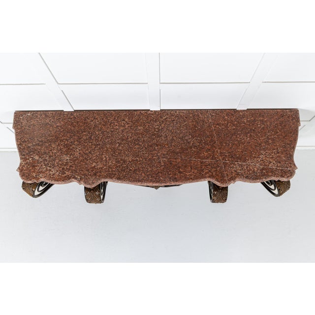 Large 19th Century French Wrought Iron Console For Sale - Image 4 of 10