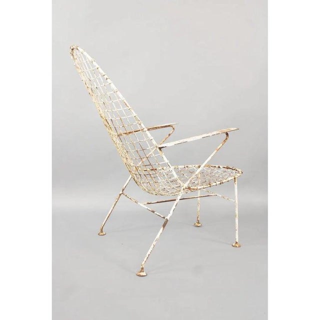 Italian Mid-Century Space Age High-Back Wire Lounge Chairs, Set of 4 For Sale - Image 17 of 17