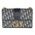 Navy Oblique Jacquard 30 Montaigne Chain Bag For Sale