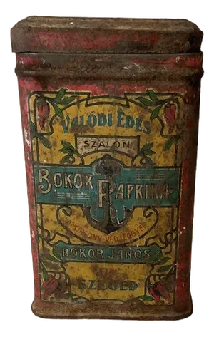 Metal Paprika Box from János Bokor, 1900s