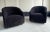 1980s Vintage Black Boucle Tub Chairs - a Pair For Sale - Image 4 of 10