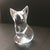 Mid-Century Modern Signed Steuben Clear Crystal Seated Fox Figurine by Lloyd Atkins For Sale - Image 3 of 9