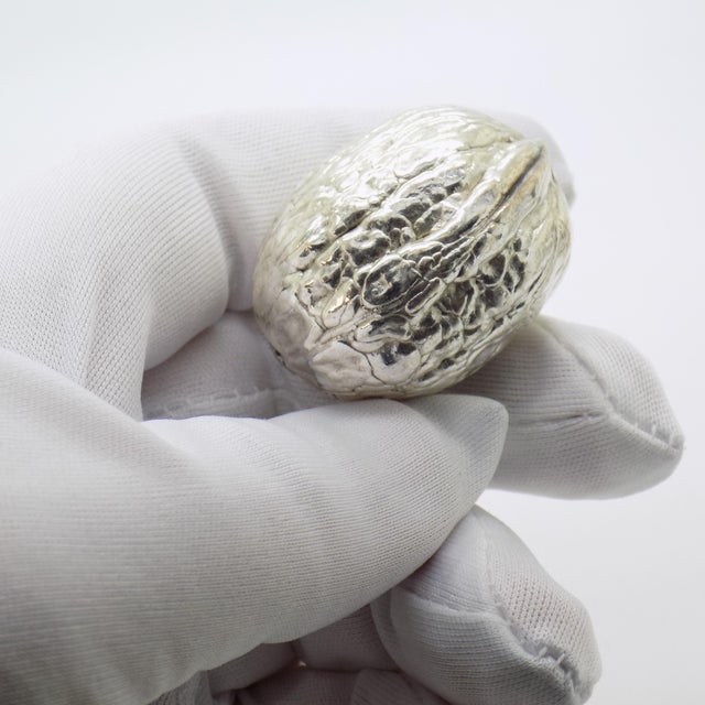 A lovely vintage life-size walnut figurine, meticulously handcrafted in Italy during the 1980s/1990s in genuine Sterling...