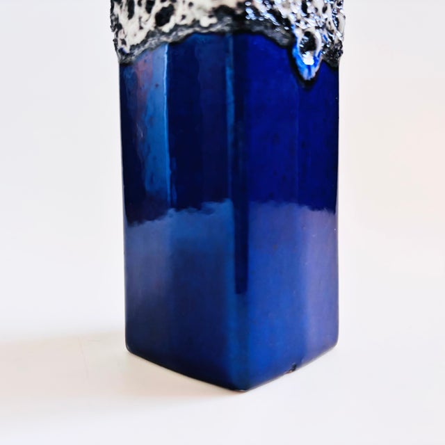 Mid Century German Blue Lava Glaze Bud Vase For Sale In San Francisco - Image 6 of 8