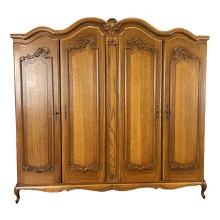 Vintage French Louis XVI Style Wardrobe For Sale