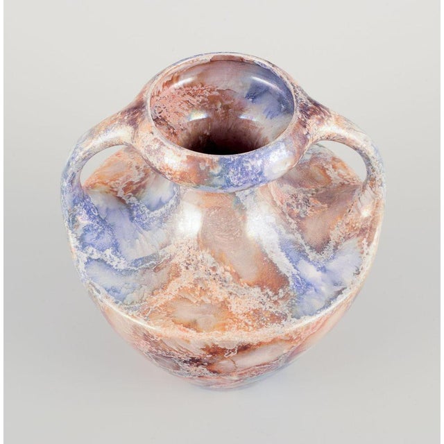 Ceramic Art Deco Marmor Vase in Ceramic with Marble Decoration from Arabia, Finland, 1920s For Sale - Image 7 of 8