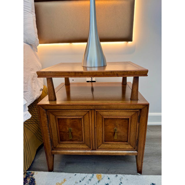Fancher Furniture Co. Walnut Nightstands (Pair) — Mid-Century · Salamanca NY The piece people always stopped to ask about....