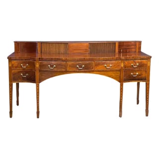English Sideboard Console Server of Inlaid Mahogany From the Georgian Era For Sale