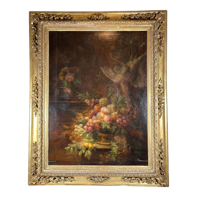 17th Century Italian Still Life Oil Painting, Framed For Sale