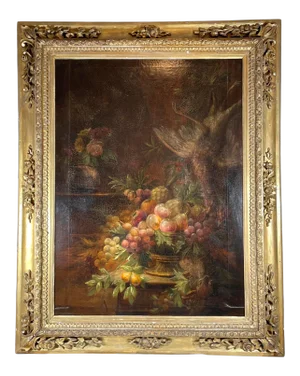 17th Century Italian Still Life Oil Painting, Framed