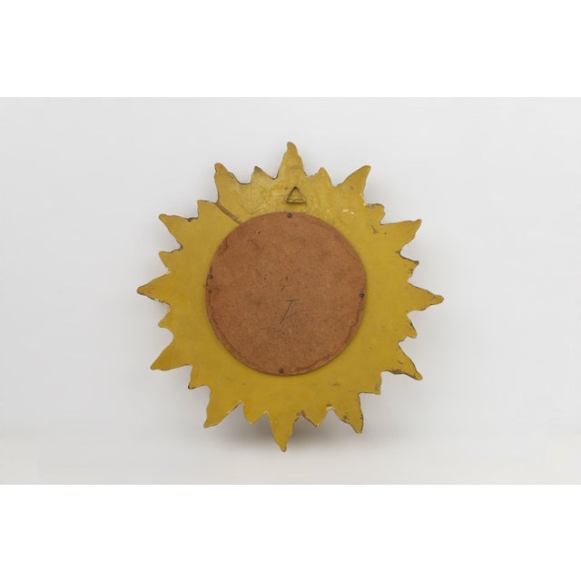 Gold Sunburst Convex Mirror in Resin, France, 1960s For Sale - Image 9 of 11