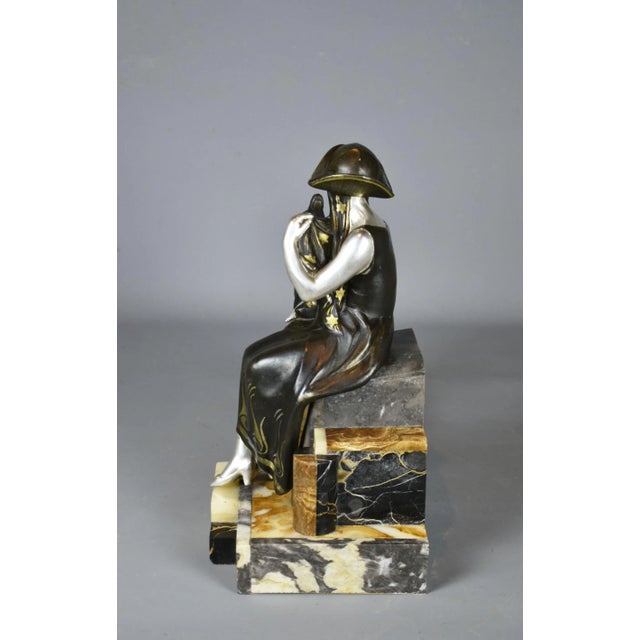 Art Deco French Sculpture of Lady and Gazelle, 1930 For Sale - Image 5 of 12