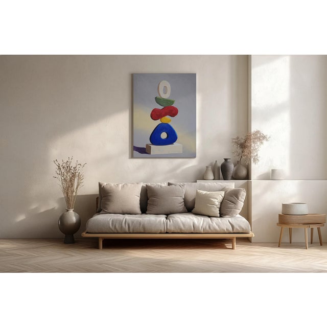 Details: Title: Modernist Primary Totem Medium: Acrylic Paint on Canvas Size: 120x90 cm , (47.24x35.4 inches) Year: 2026 *...