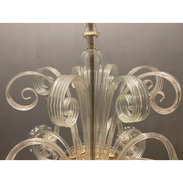 Large Venetian Murano Glass Chandelier, 1960s For Sale - Image 10 of 13