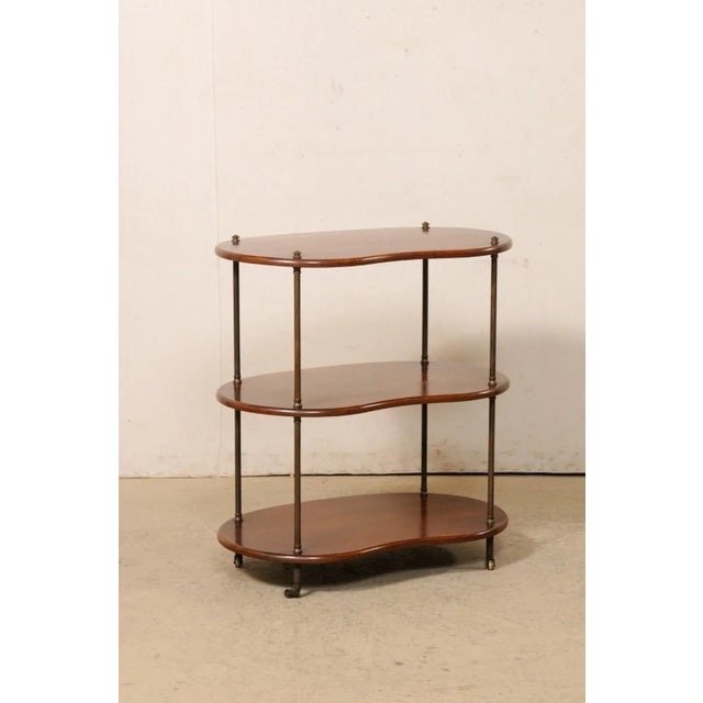 French French 3-Tier Kidney-Shaped Table, Mid 20th For Sale - Image 3 of 12