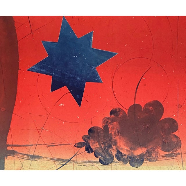 Contemporary "Pilot 20" Abstract Monotype on Asian Paper by David Collins For Sale - Image 3 of 6