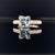 Silver Diamond Aquamarine Ring 14k White Gold 1.70 TCW Women Certified For Sale - Image 8 of 11