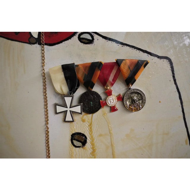 Modern Austrian General, 1970s, Oil on Canvas For Sale - Image 6 of 9