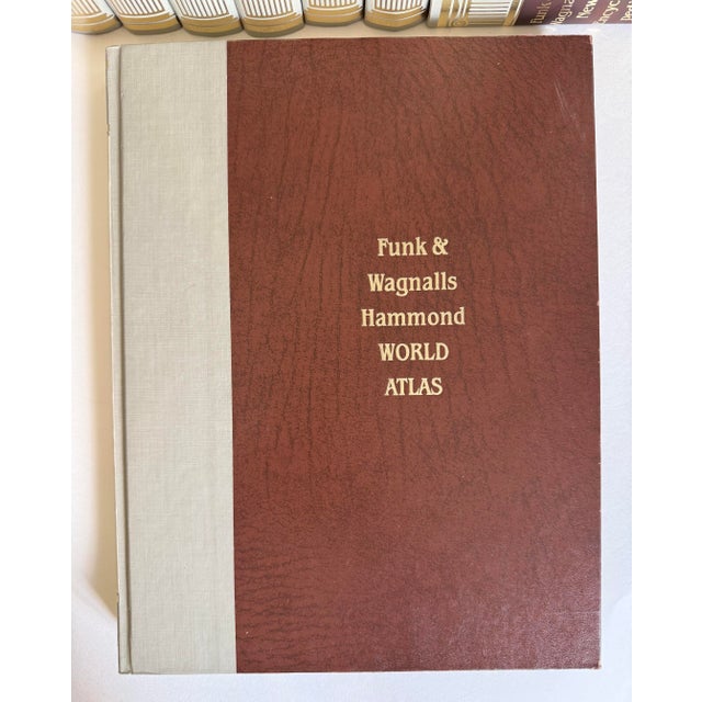 1980s Funk & Wagnalls Complete Encyclopedia Set of 30 Books With Atlas For Sale - Image 9 of 11