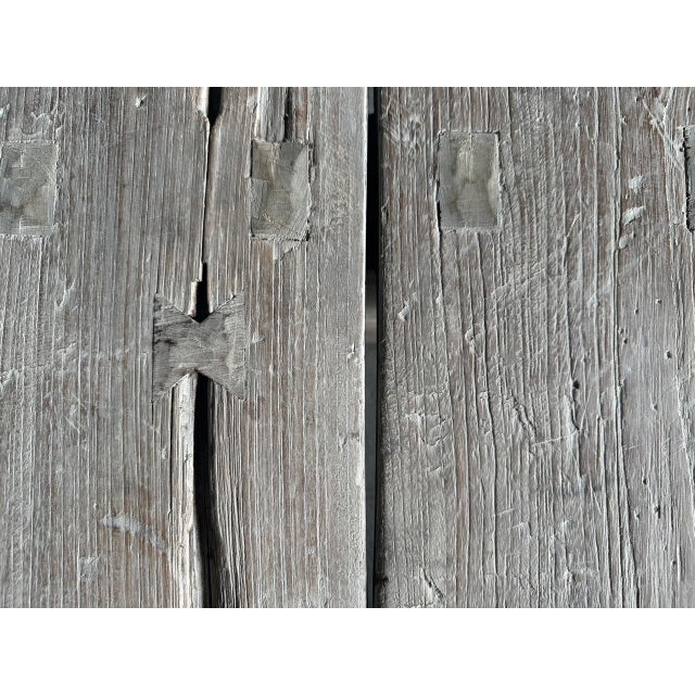 Andrianna Shamaris Minimalist Wabi Sabi Teak Wood Long Bench For Sale - Image 13 of 18