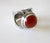 Modern James Parker Sterling Silver Carnelian San Diego Modernist Gentlemens Ring For Sale - Image 3 of 4