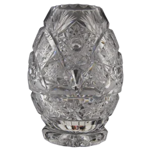 Vintage Cut Crystal Glass Vase from Glasswork Novy Bor, 1950s