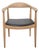 JH503 The Chair in Oak and Black Leather by Hans Wegner, 1960s For Sale