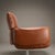 1970s Knoll Otto Zapf Executive Chair in Original Saddle Brown Leather For Sale - Image 5 of 11