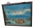 View of a Port in Asia, 20th Century, Reverse Glass Painting For Sale