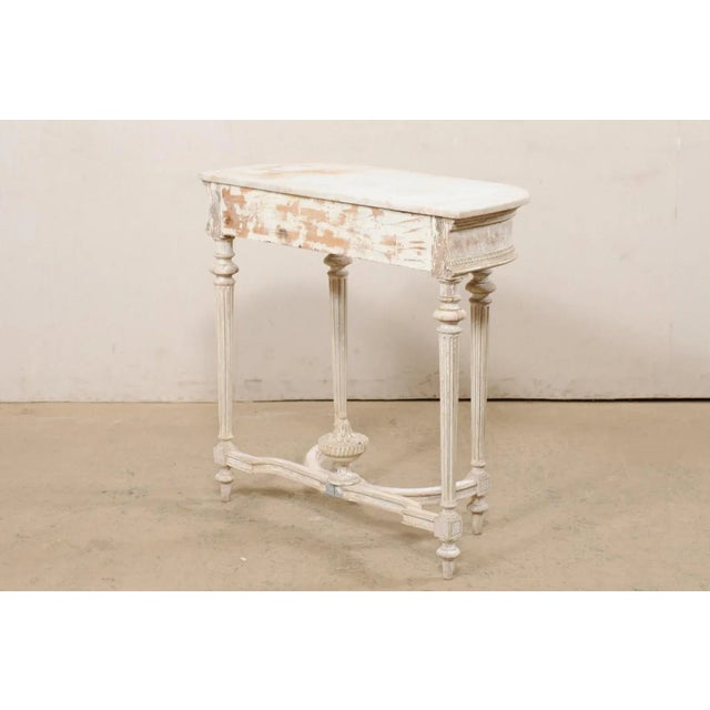 Neoclassical Mid 20th Century French Neoclassical Console with Marble Top For Sale - Image 3 of 13