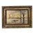 Late 19th Century Antique American Winter Farm Scene Painting – Ornate Gilt Gesso Frame, Paragon Academy Board For Sale