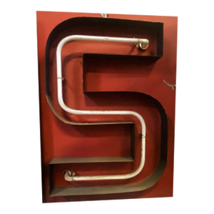 Large Vintage Neon Marquee Letter "S" From Pan American Auditorium