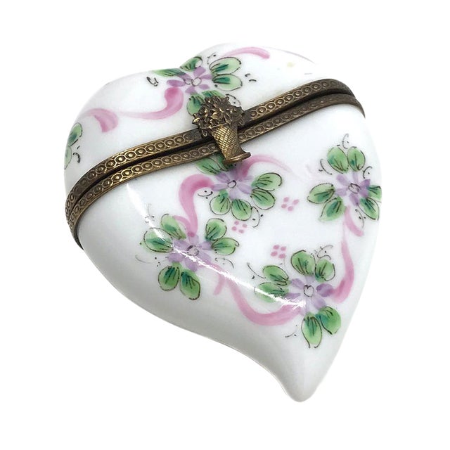 Limoges HandPainted Heart Box Chairish