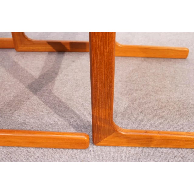 Mid-Century Modern Scandinavian Teak Nesting Tables, Set of 3 For Sale - Image 9 of 11