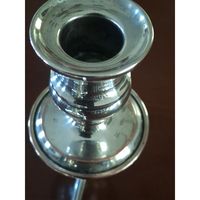 Pair 19th Century Silver Plate 3-Light Candelabra Candle Holders Table Sconces For Sale - Image 11 of 11