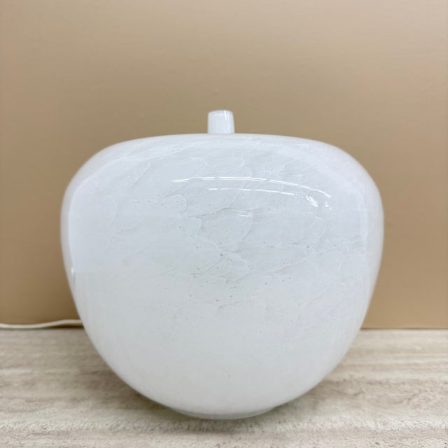 Vintage Glass Apple Table Lamp by Eickmeier, 1970s For Sale - Image 4 of 18