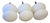 Mid-Century Opal Glass Organically Shaped Pendant Lights, Set of 3 For Sale